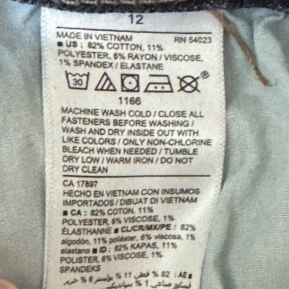 B-251 Old Navy‎ Rockstar High Rise Super Skinny Distressed Cropped Blue Jeans - Picture 13 of 14